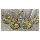B - HAND PAINTED GLASSES 5 PCS (A96)