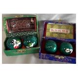 B - TWO SETS VINTAGE BAODING CHIME BALLS (A141)