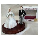 B - VTG LEFTON BRIDE/GROOM, ROYAL ALBERT ORNAMENT