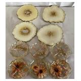 B - ACRYLIC COASTERS 6 FLOWERS ONES, 4 GOLD (A101)