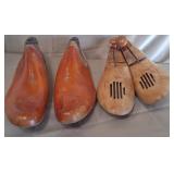 B - TWO VINTAGE WOODEN SHOE FORMS (D23)