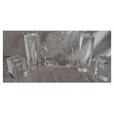 B - FOUR ETCHED PAPERWEIGHTS (B110)