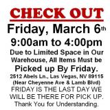 AUCTION PICK UP DAY & HOURS