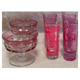 B - COLLECTIBLE PINK GLASSWARE (F4)
