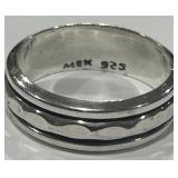 STERLING SILVER RING 9 GRS