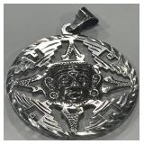 STERLING SILVER MAYAN PENDANT 9.5 GRS