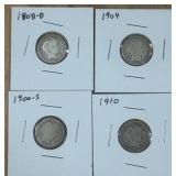4 SILVER DIMES