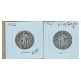 2 SILVER QUARTERS