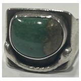 STERLING SILVER RING 17.5 GRS