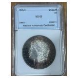 1878-S MORGAN SILVER DOLLAR MS65