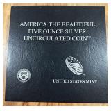 5.00  OZ 999 SILVER UNCIRCULATED COIN