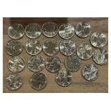 20PCS GOLD PLATED QUARTERS
