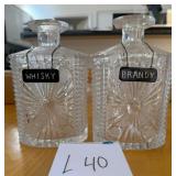 M - CUT CRYSTAL WHISKEY DECANTERS