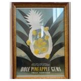 M - DOLE PINEAPPLE PRINT FRAMED 10X14' (L2)