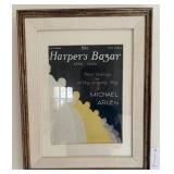 M - VINTAGE HARPER'S BAZAR MAGAZINE COVER FRAMED