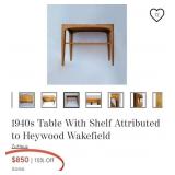 M - MID-CENTURY MODERN TWO-TIER TABLE (L9)