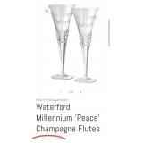 M - PAIR OF WATERFORD CRYSTAL FLUTES (K56)