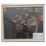 M - FRAMED VIOLIN STILL LIFE