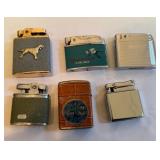 M - LOT OF SIX COLLECTIBLE LIGHTERS (K45)