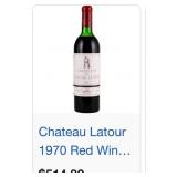 M - CHATEAU LATOUR 1970 RED WINE BOTTLE