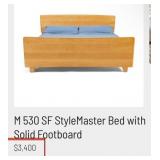 M - HEYWOOD-WAKEFIELD BED, MATTRESS, NIGHTSTANDS
