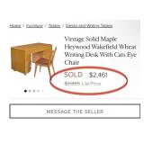 M - HEYWOOD-WAKEFIELD DESK WITH CHAIR (L33)
