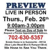 PREVIEW LIVE IN PERSON - Thursday, February 26th