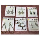 9 - SIX PAIR COSTUME JEWELRY EARRINGS (W97)