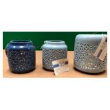 43 - LOT OF THREE CANDLE LANTERNS (S53)