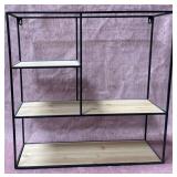 43 - METAL & WOOD SHELF UNIT (T52)