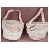 9 - TWO MUDPIE GINGHAM EASTER 'BASKETS' (F111)