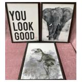 43 - THREE PIECES ART FRAMED 24X18'EA (T37)