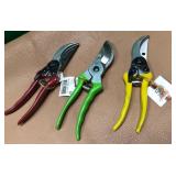 43 - THREE PAIR GARDENING PRUNERS (S83)