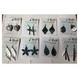 9 - EIGHT PAIR COSTUME JEWELRY EARRINGS (W115)