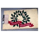43 - TAG COIR SEASON'S GREETINGS DOOR MAT (S139)