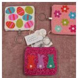 9 - THREE MUDPIE BEADED COIN PURSES (F102)