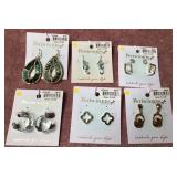 9 - SIX PAIR COSTUME JEWELRY EARRINGS (W99)