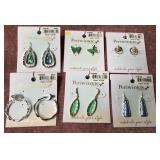 9 - SIX PAIR COSTUME JEWELRY EARRINGS (W101)