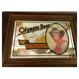 Z - OLYMPIA BEER MIRROR FRAMED 21X15' (A267)