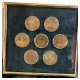 Z - COLLECTION OF $2 CASINO CHIPS FRAMED 9'SQ (A97