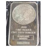 .999 FINE SILVER FIVE TROY OUNCES (912 C)