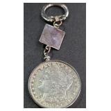 1885 O - SILVER MORGAN DOLLAR KEY CHAIN (897 E)