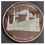 LAS VEGAS TEMPLE 1oz SILVER COIN (888 R)