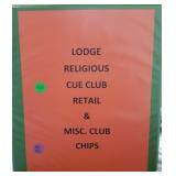 ALBUM W/TOKENS, CUE CLUB ETC (456)