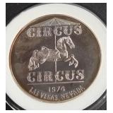 1000 GRAIN .999 FINE SILVER - CIRCUS CASINO (664 C
