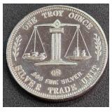 ONE TROY OUNCE .999 FINE SILVER (872 I)