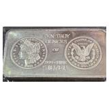 TEN TROY OUNCES OF .999 FINE SILVER BAR (915 B)