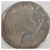 1922 - PEACE SILVER DOLLAR (999 A75)