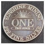 .999 FINE SILVER - ONE TROY OUNCE (890 K)