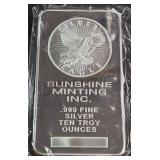 .999 FINE SILVER TEN TROY OUNCE (911 A)